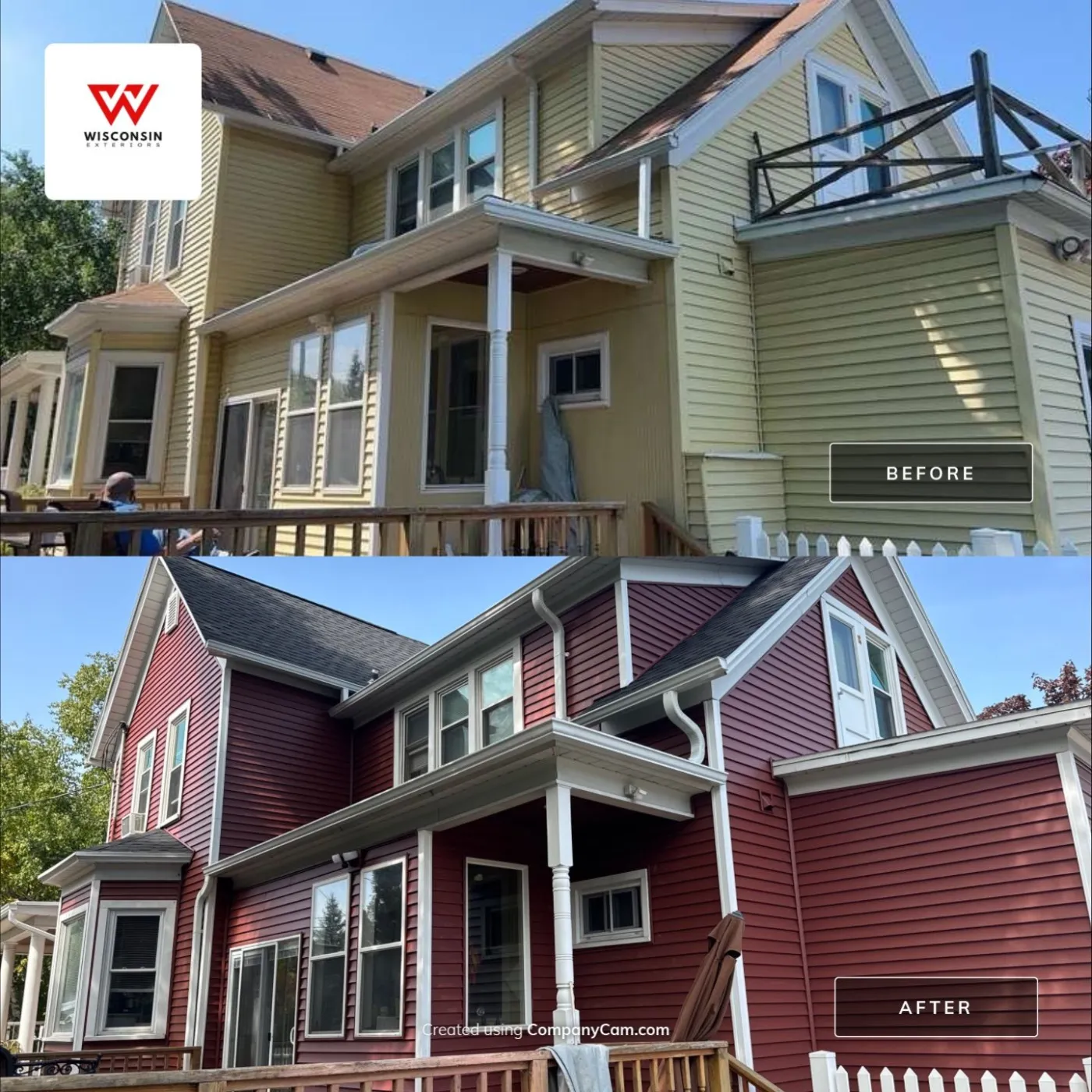 Copy of Copy of vinyl siding before after norandex d4 siding contrcator 5 star rated near me kaukauna wi